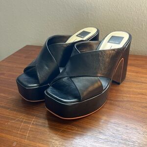 Dolce Vita Black Wedge Sandals